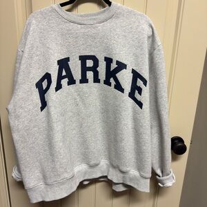 PARKE x SET ACTIVE Gray Graphic Crewneck Sweatshirt